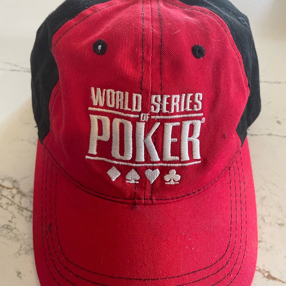 World Series of Poker Red and Black Cap